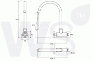 Vòi bếp treo tường WP-1832J - Dòng Plus