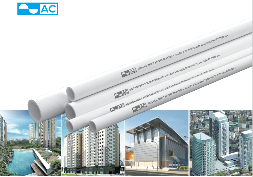 Ống luồn cứng PVC D25_320N_AC (2.92m/Cây)
