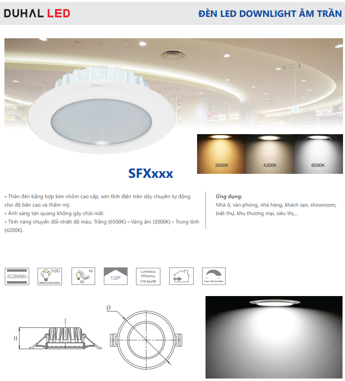 Đèn LED Downlight âm trần