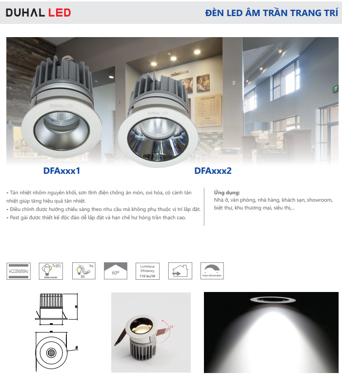 Đèn LED Downlight âm trần