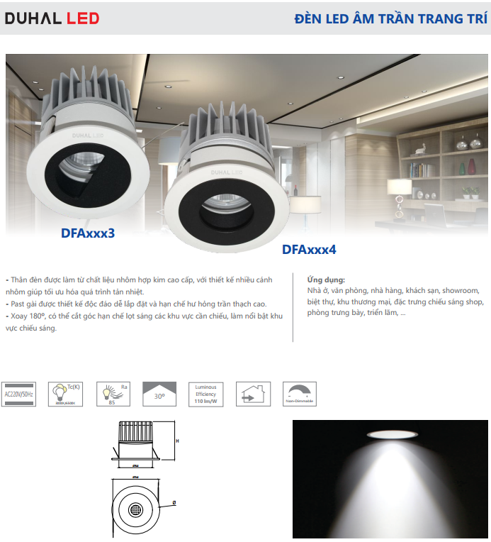 Đèn LED Downlight âm trần