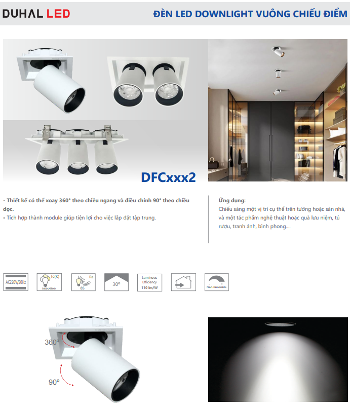 Đèn LED Downlight chiếu điểm