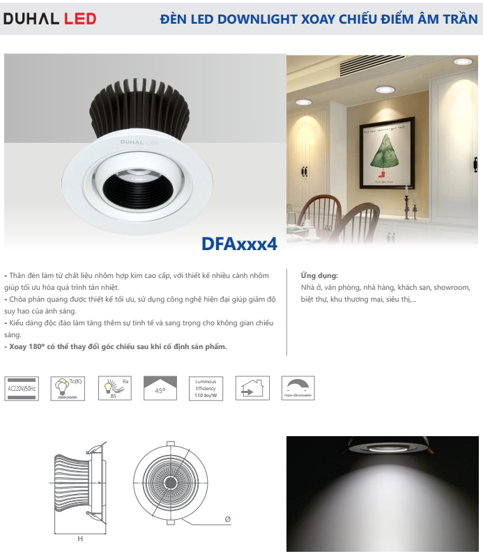 Đèn LED Downlight chiếu điểm