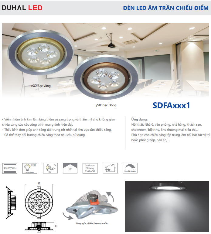 Đèn LED Downlight chiếu điểm