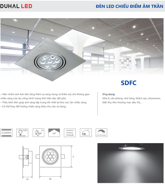 Đèn LED Downlight chiếu điểm