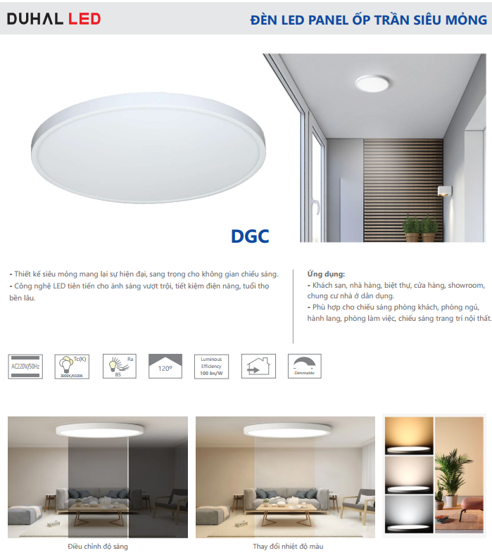 Đèn LED Panel AC âm trần
