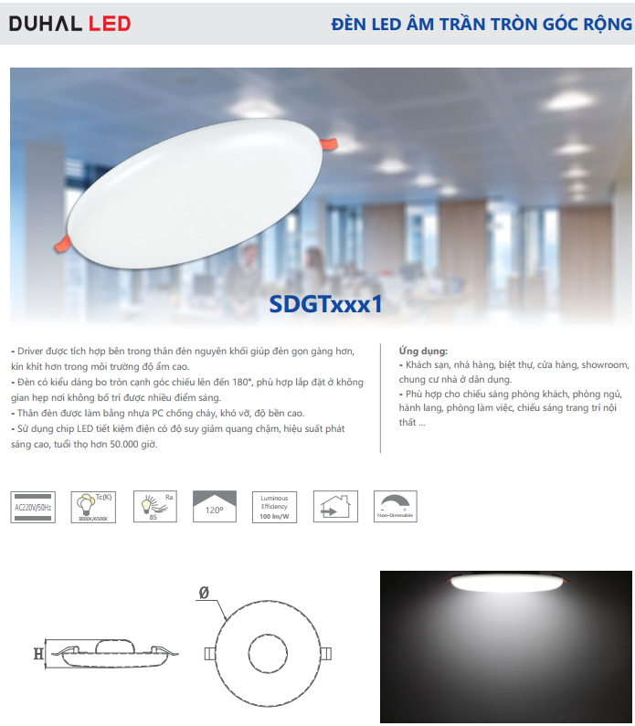 Đèn LED Panel AC âm trần