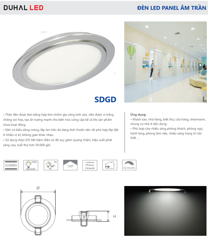 Đèn LED Panel AC âm trần