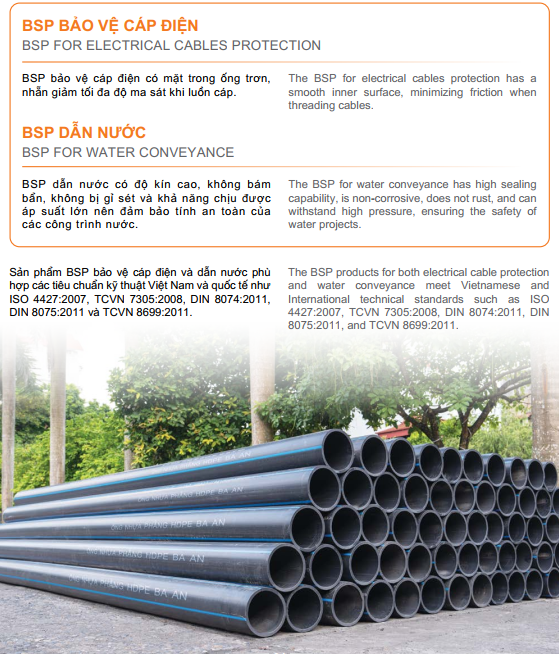 Ống nhựa phẳng HDPE BAAN