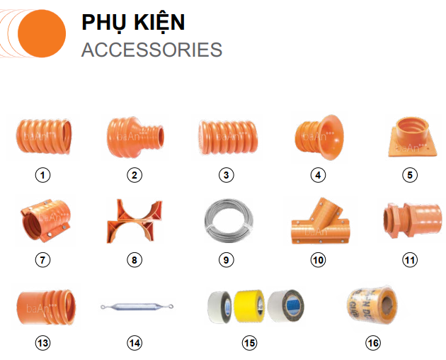 Phụ kiện Ống nhựa xoắn HDPE BA an