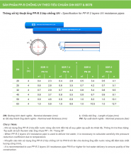 Ống nhựa và Phụ kiện PPR 2 lớp chống tia UV _TIỀN PHONG