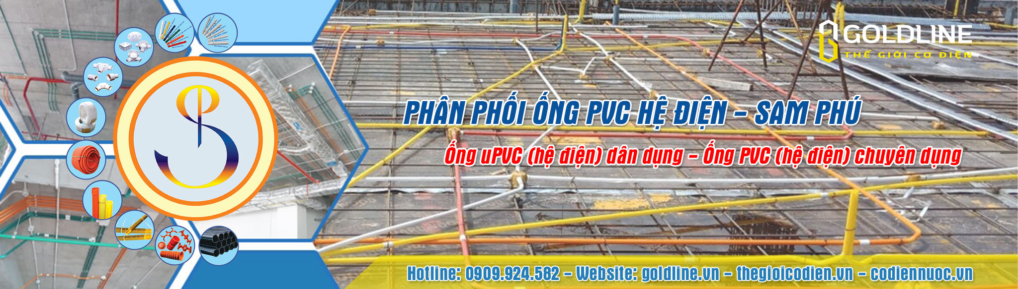 Ống luồn PVC hệ điện Sam Phú